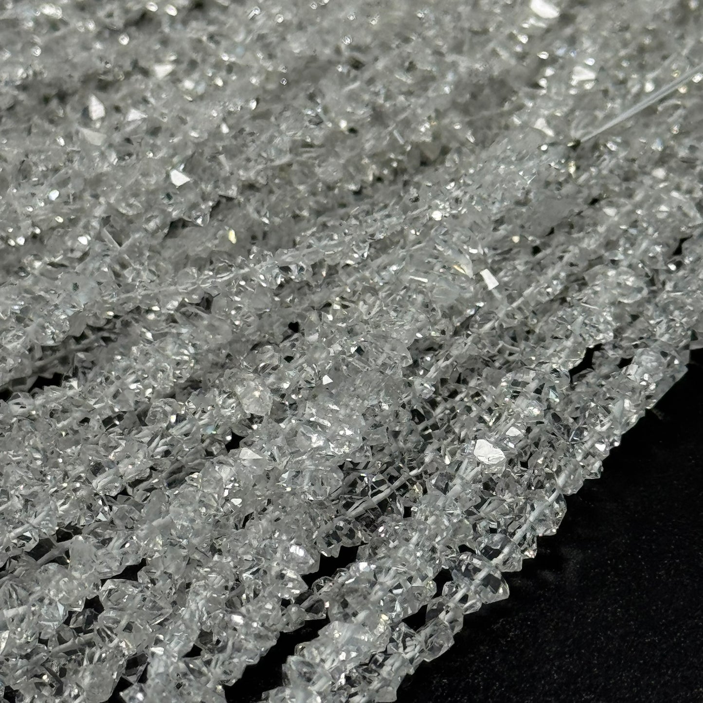 Herkimer Diamond Cut Gemstone Beads