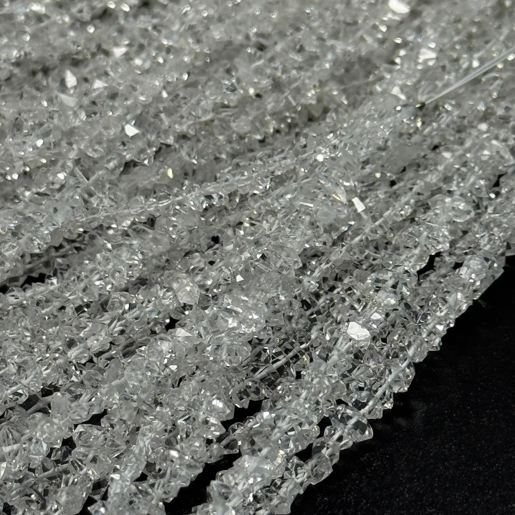 Herkimer Diamond Cut Gemstone Beads