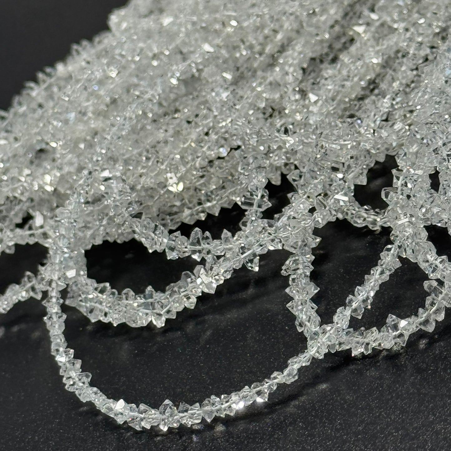 Herkimer Diamond Cut Gemstone Beads