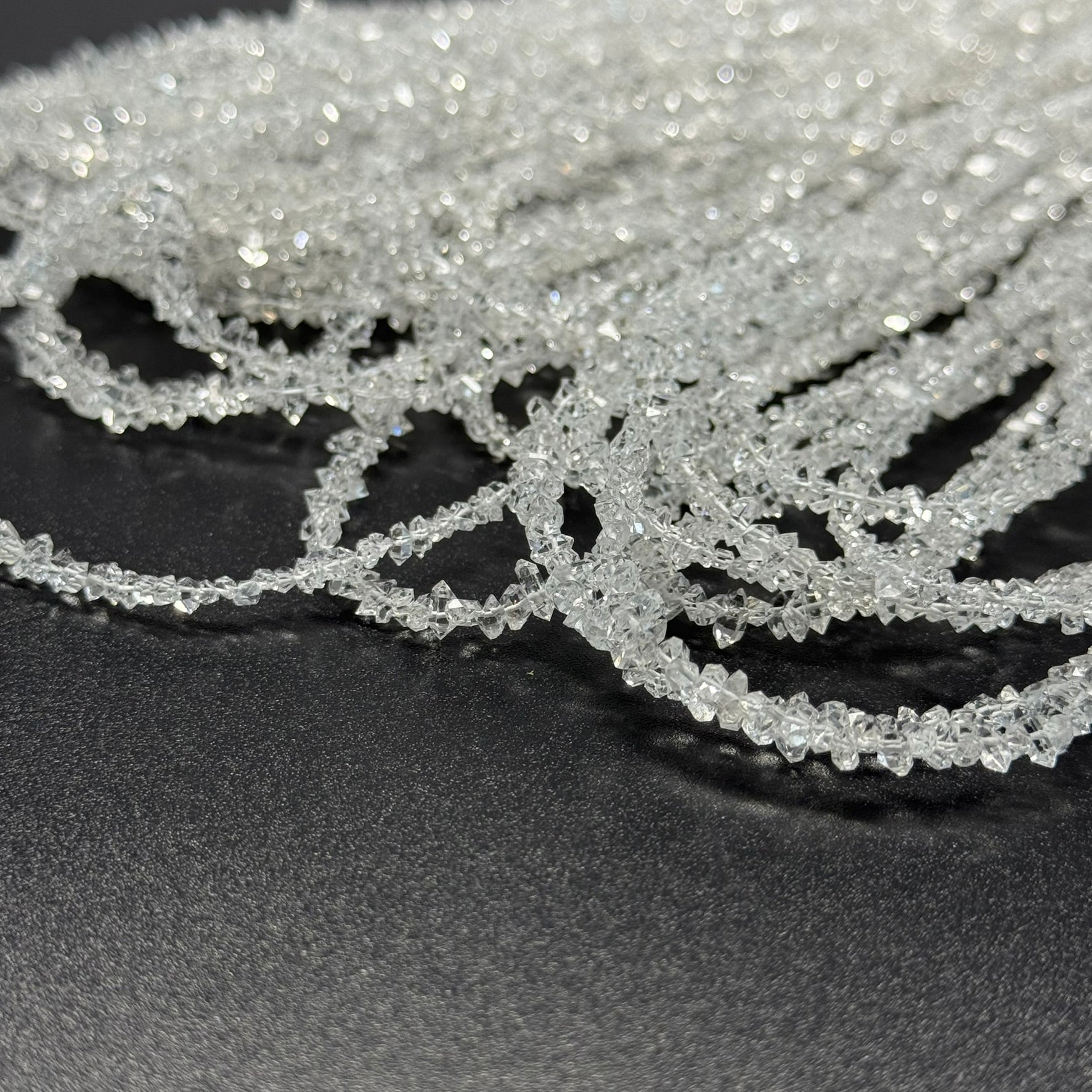 Herkimer Diamond Cut Gemstone Beads