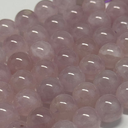 Rose de France Amethyst Polished Round Beads