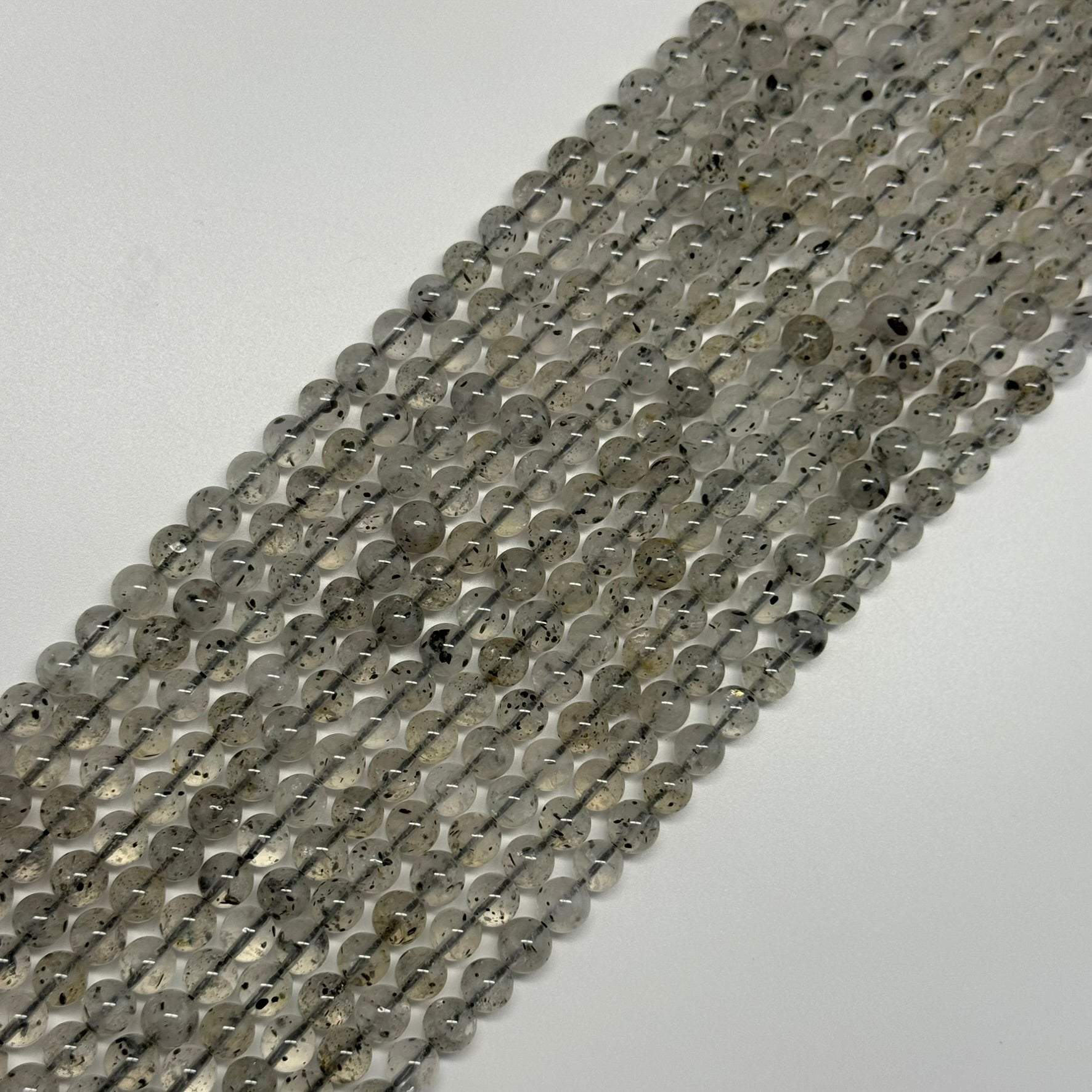 Space Mica Quartz Polished Round Beads