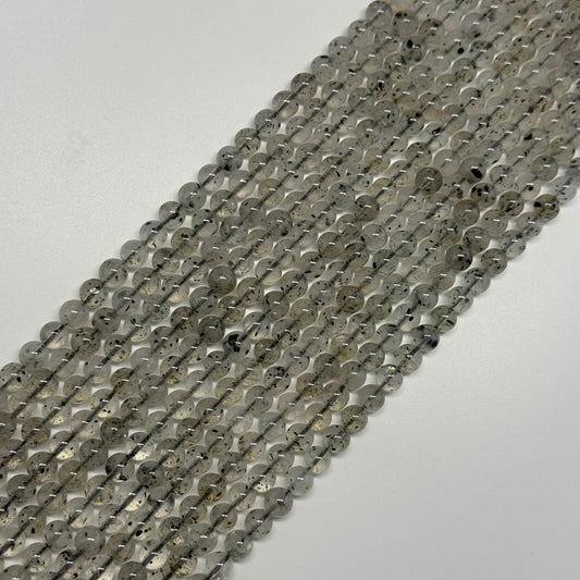 Space Mica Quartz Polished Round Beads