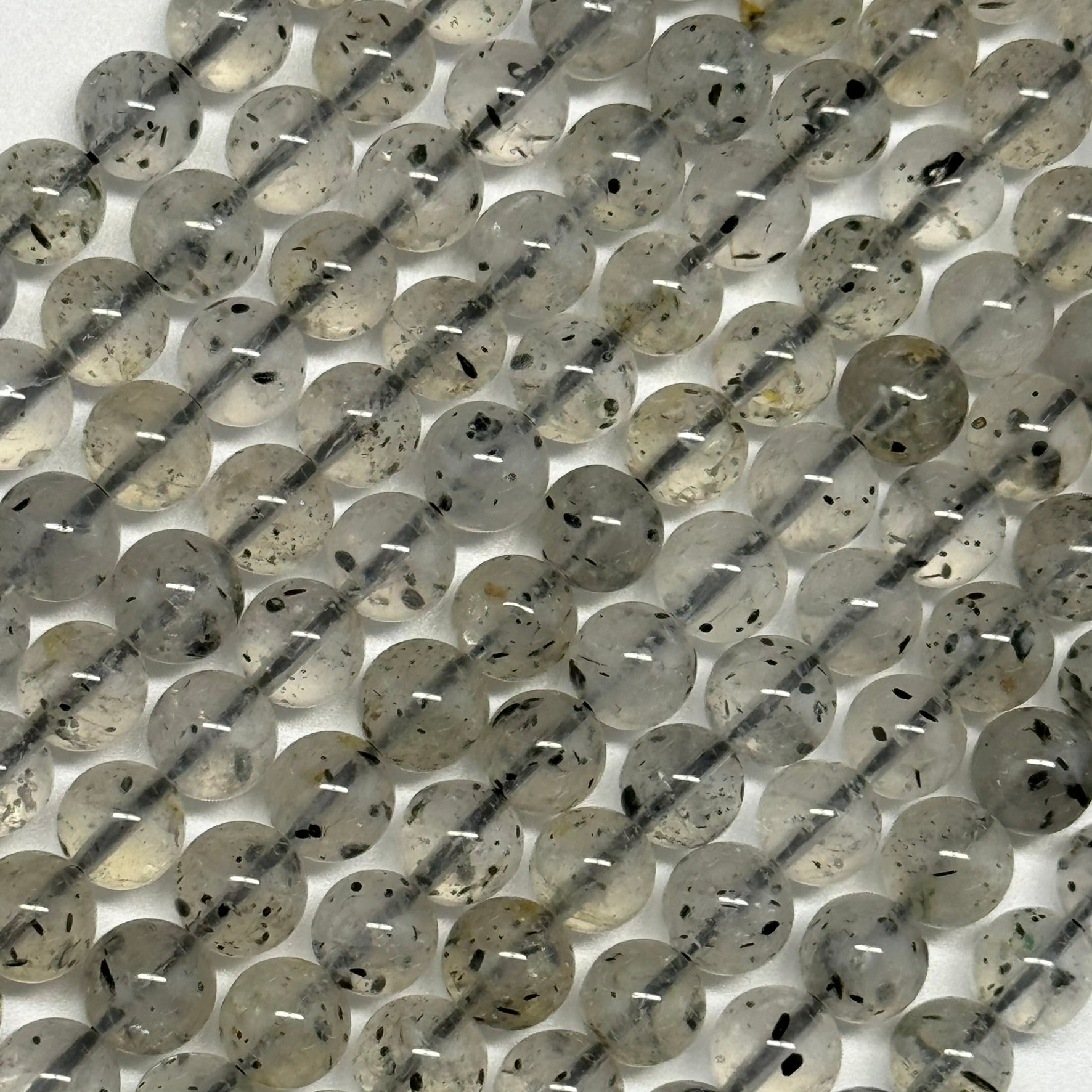Space Mica Quartz Polished Round Beads