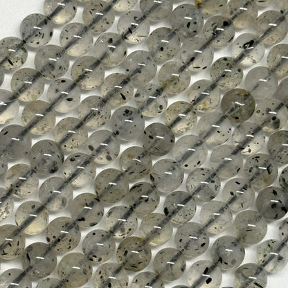 Space Mica Quartz Polished Round Beads