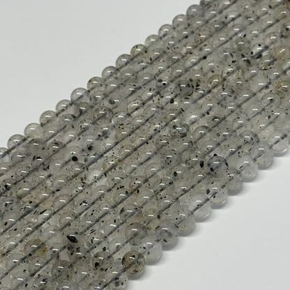 Space Mica Quartz Polished Round Beads