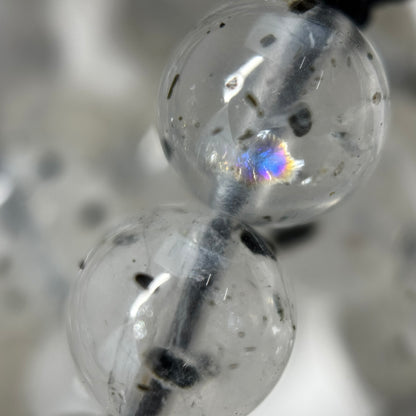 Space Mica Quartz Polished Round Beads