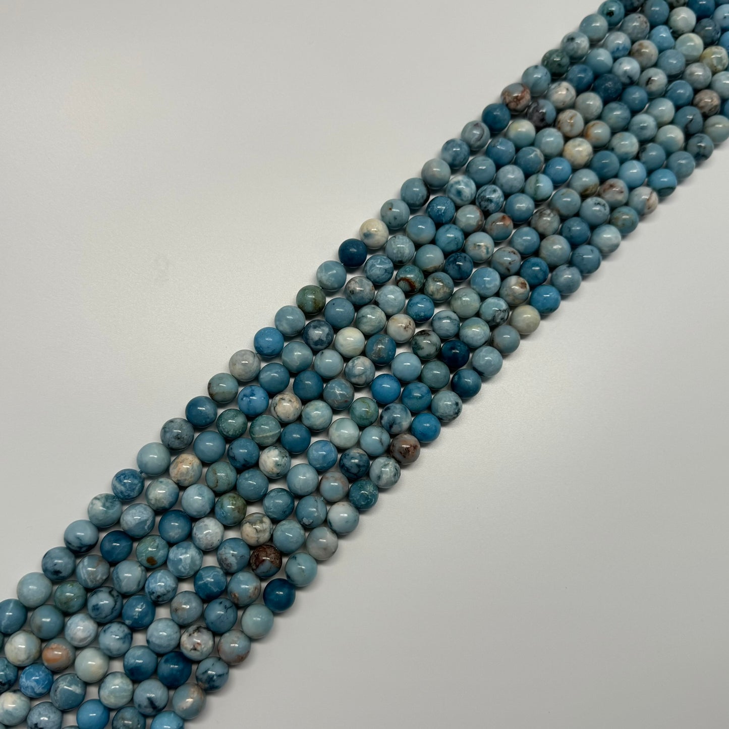 Blue Quartz Polished Round Beads