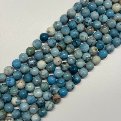 Blue Quartz Polished Round Beads
