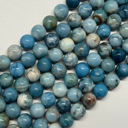 Blue Quartz Polished Round Beads