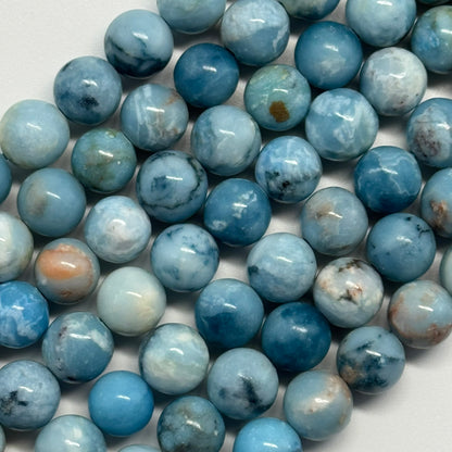 Blue Quartz Polished Round Beads