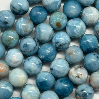 Blue Quartz Polished Round Beads