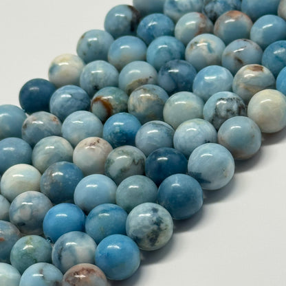 Blue Quartz Polished Round Beads