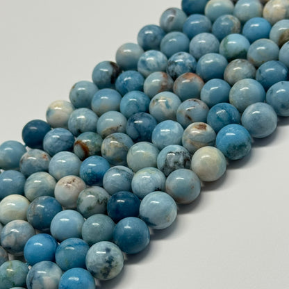 Blue Quartz Polished Round Beads