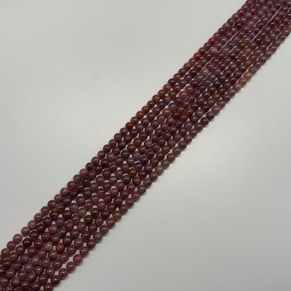 Ruby Polished Round Stone Beads - (AAAA Quality)