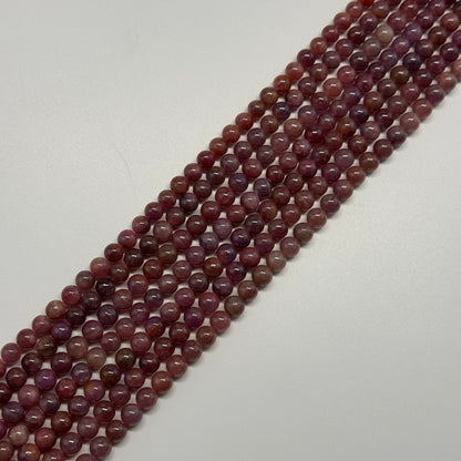 Ruby Polished Round Stone Beads - (AAAA Quality)