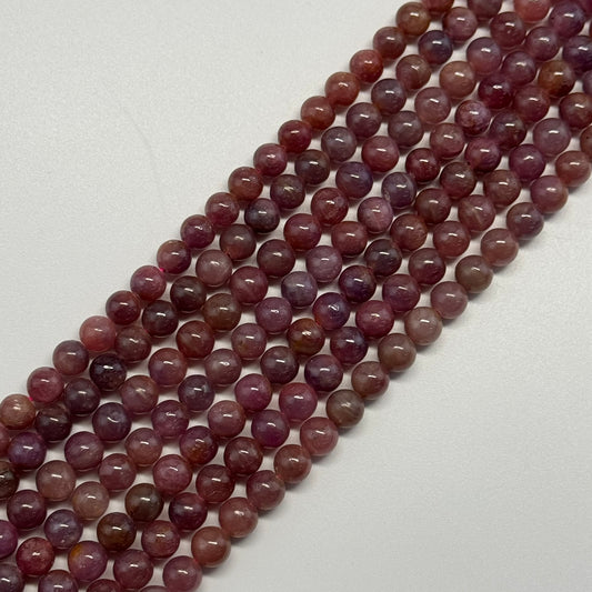 Ruby Polished Round Stone Beads - (AAAA Quality)
