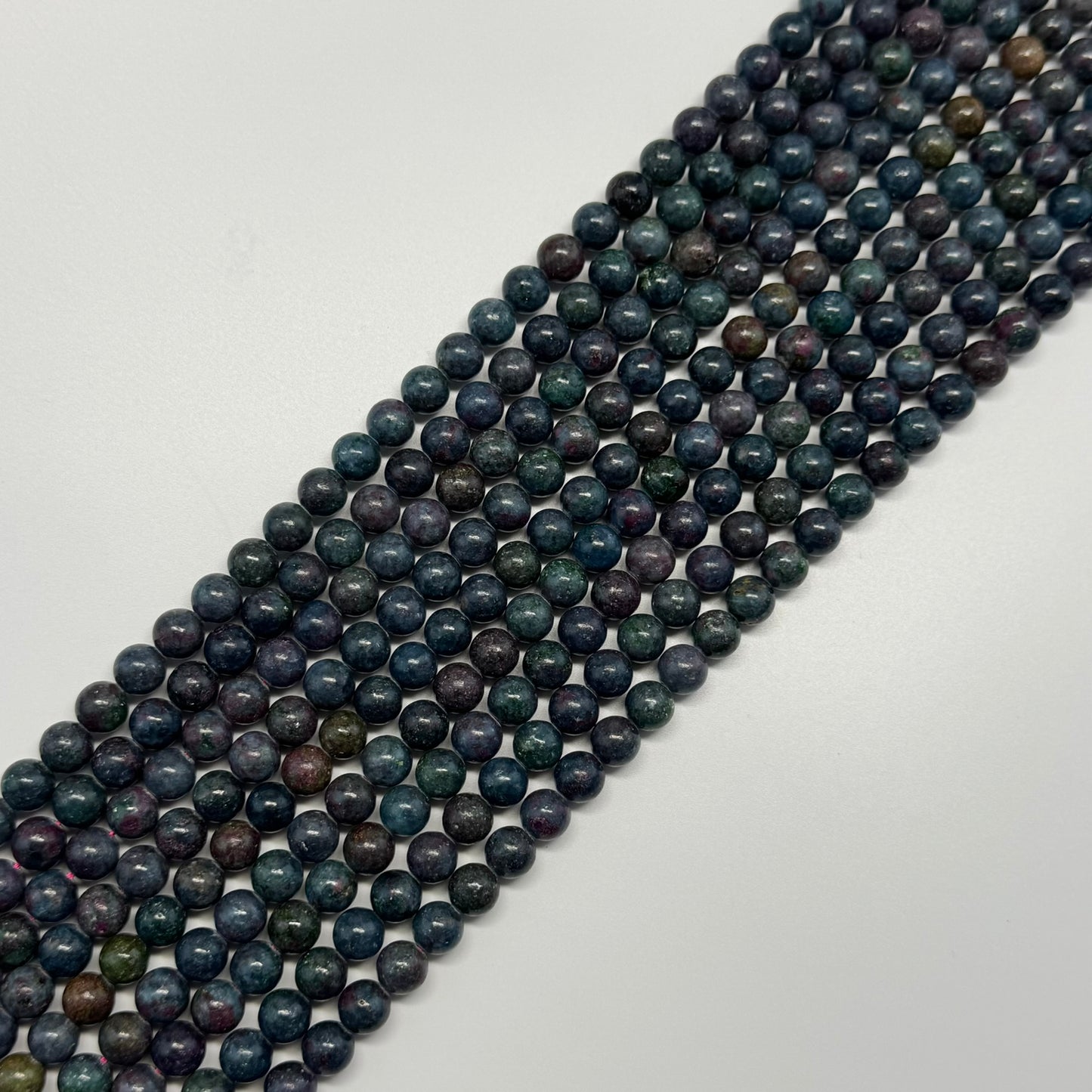 Ruby Zoisite Polished Round Gemstone Beads - (AA Quality)