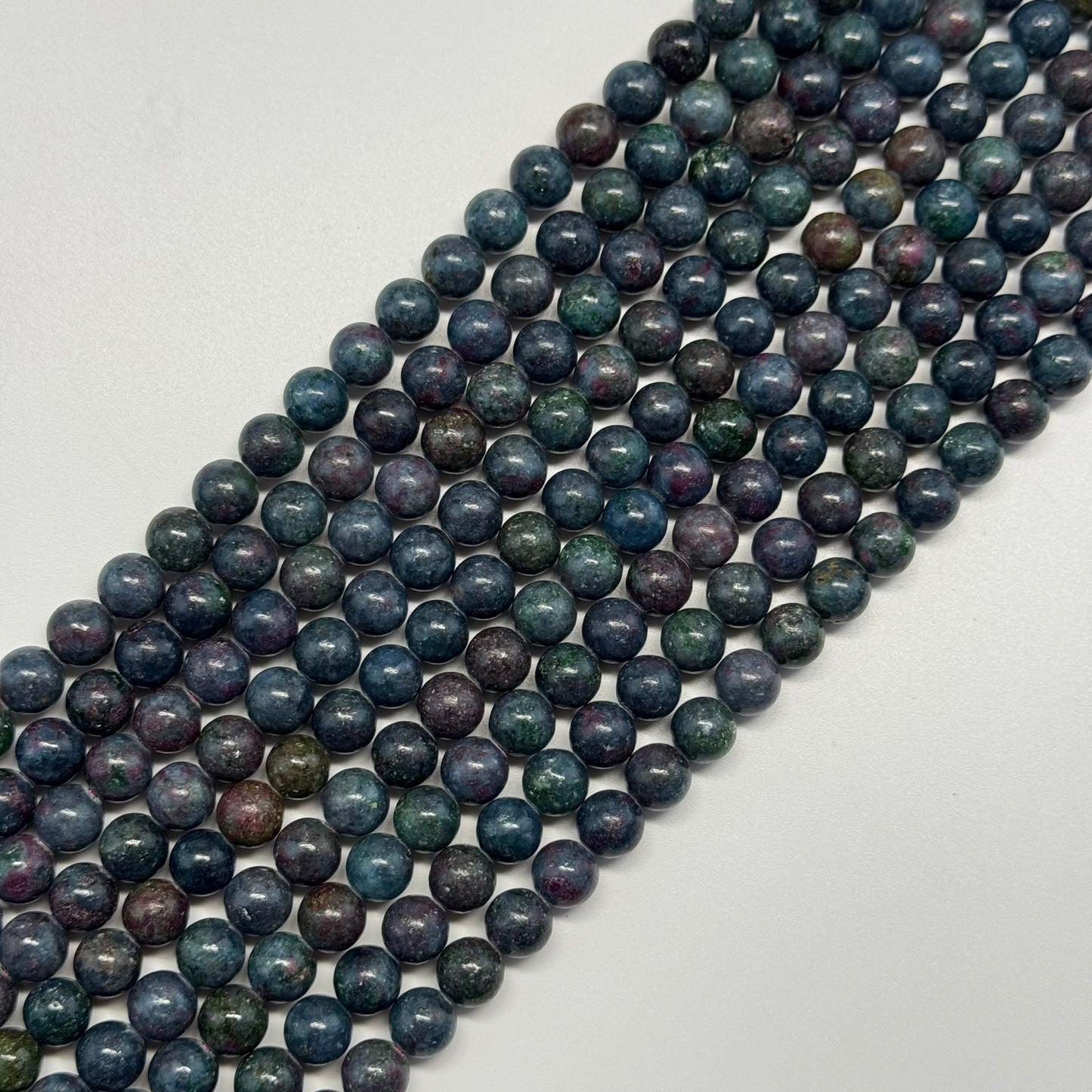 Ruby Zoisite Polished Round Gemstone Beads - (AA Quality)