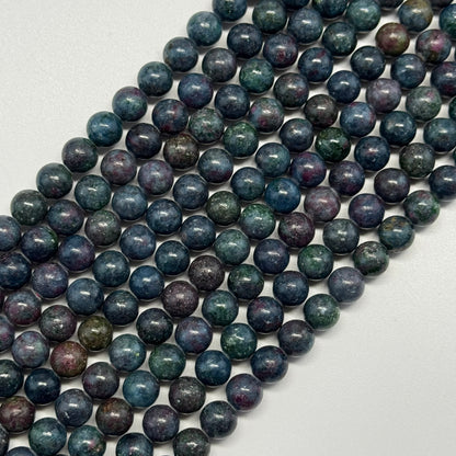 Ruby Zoisite Polished Round Gemstone Beads - (AA Quality)