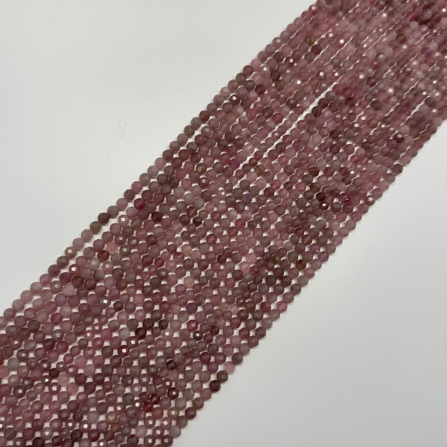 Madagascar Rose Quartz Faceted Round Gemstone Beads - (AA Quality)