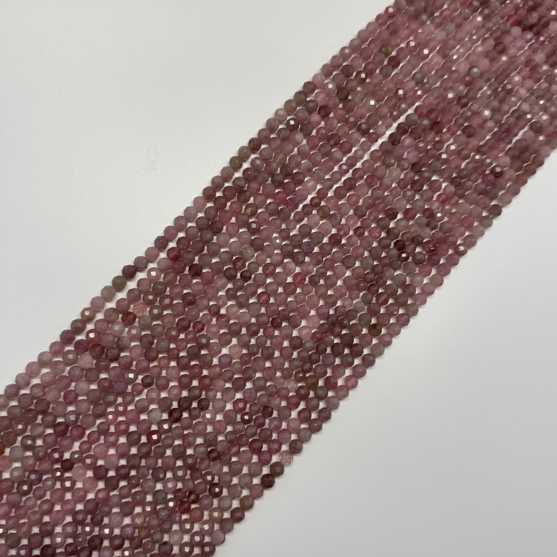 Madagascar Rose Quartz Faceted Round Gemstone Beads - (AA Quality)