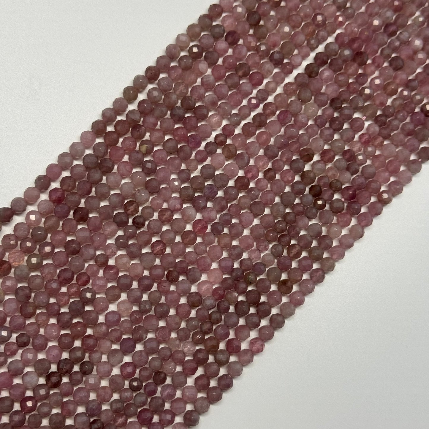 Madagascar Rose Quartz Faceted Round Gemstone Beads - (AA Quality)