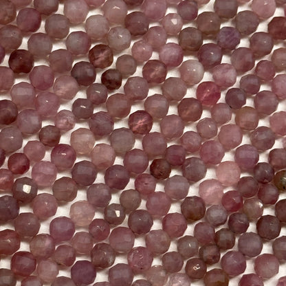 Madagascar Rose Quartz Faceted Round Gemstone Beads - (AA Quality)