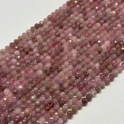 Madagascar Rose Quartz Faceted Round Gemstone Beads - (AA Quality)