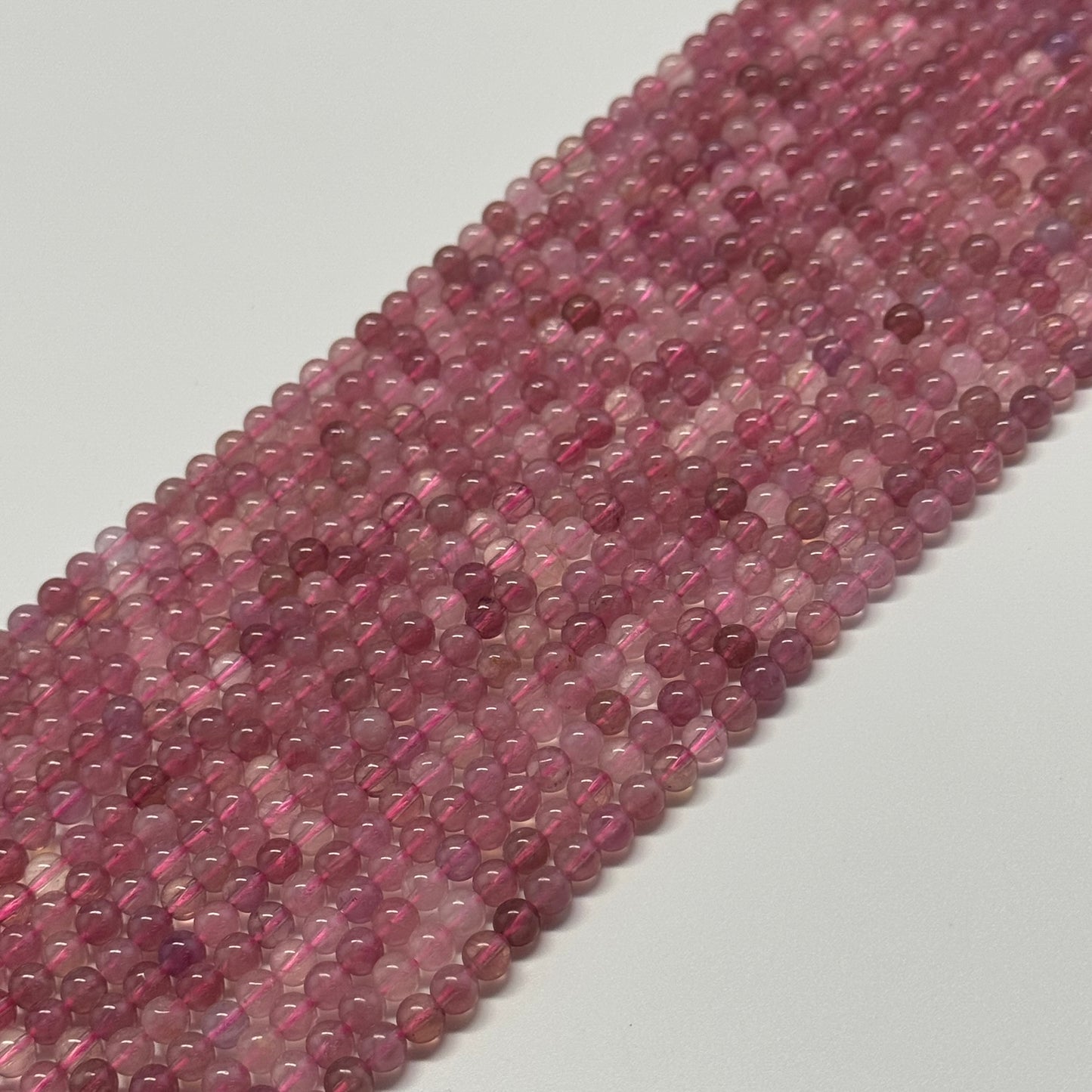 Red Rose Quartz Polished Round Gemstone Beads - (AAAA Quality)