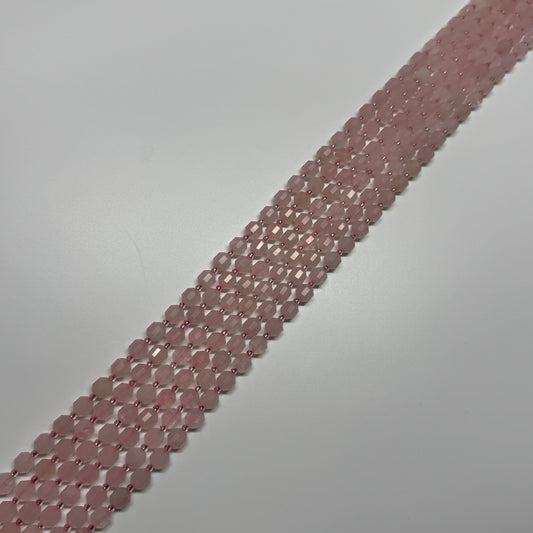 Rose Quartz Dodecahedron Gemstone Beads - (AA Quality)