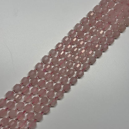 Rose Quartz Dodecahedron Gemstone Beads - (AA Quality)