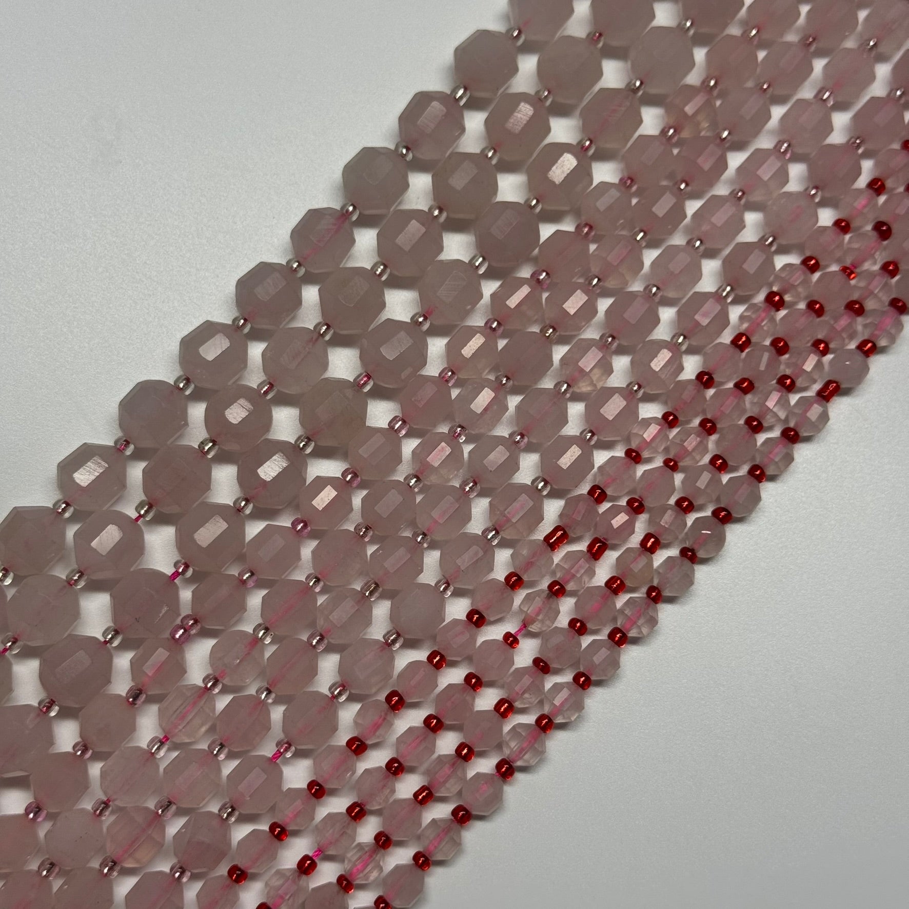 Rose Quartz Dodecahedron Gemstone Beads - (AA Quality)