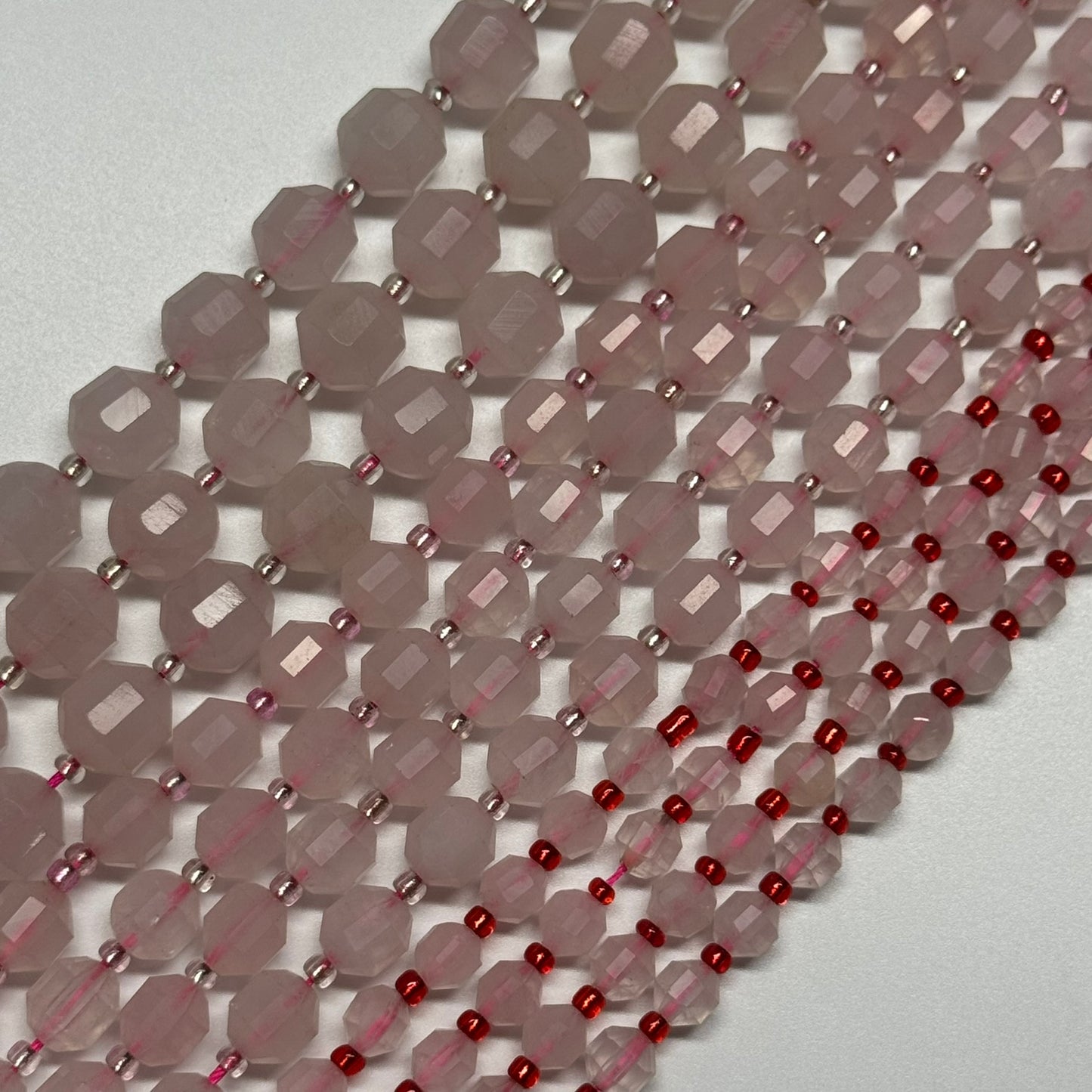 Rose Quartz Dodecahedron Gemstone Beads - (AA Quality)