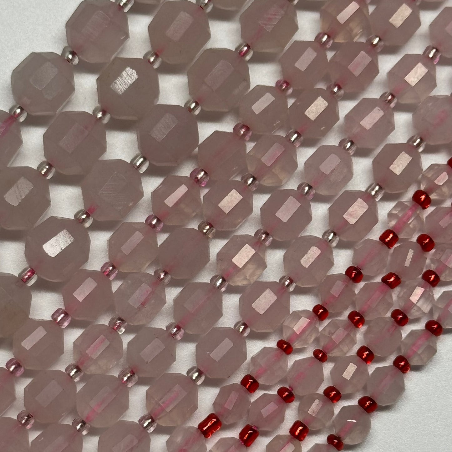 Rose Quartz Dodecahedron Gemstone Beads - (AA Quality)