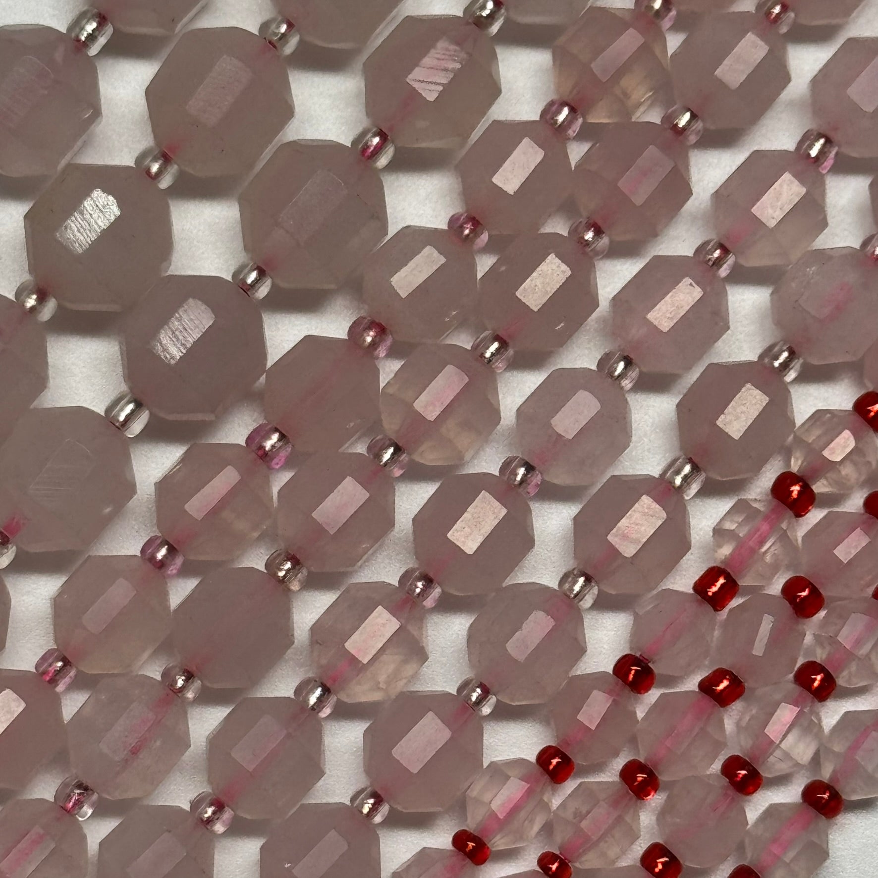 Rose Quartz Dodecahedron Gemstone Beads - (AA Quality)