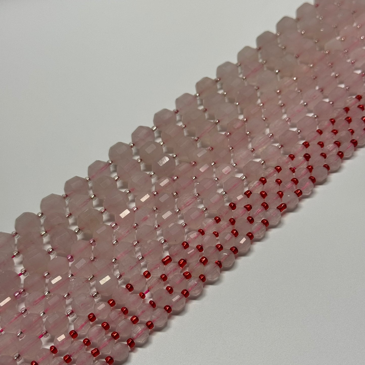 Rose Quartz Dodecahedron Gemstone Beads - (AA Quality)