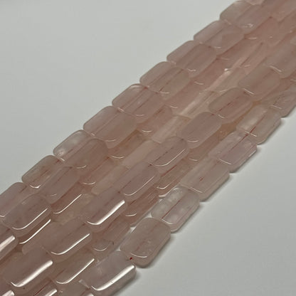 Rose Quartz Rectangle Cushion Gemstone Beads - (AA Quality)