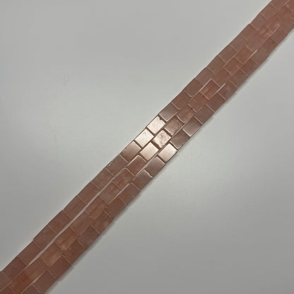 Rose Quartz Rectangular Shaped Gemstone Beads