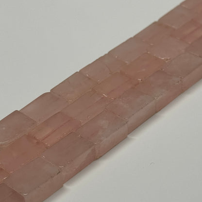 Rose Quartz Rectangular Shaped Gemstone Beads