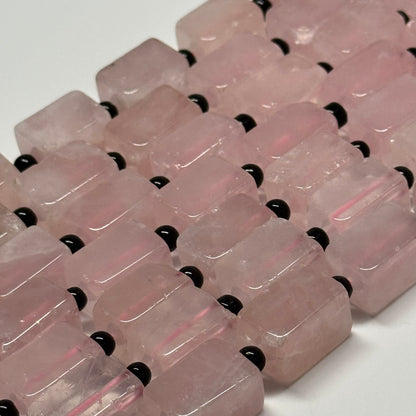 Rose Quartz Rectangular Shaped Gemstone Beads