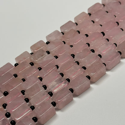 Rose Quartz Rectangular Shaped Gemstone Beads