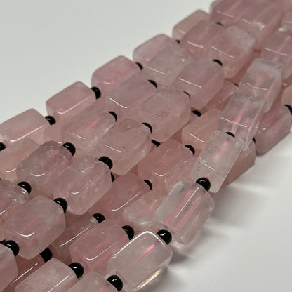 Rose Quartz Rectangular Shaped Gemstone Beads