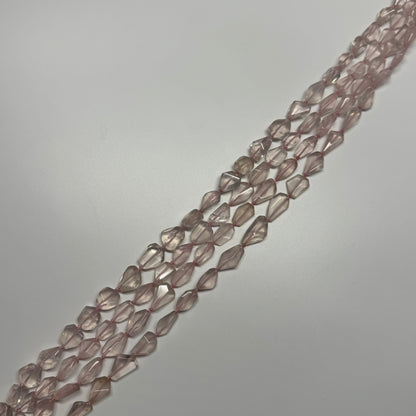 Rose Quartz Faceted Freeform Gemstone Beads - (AAAA Quality)