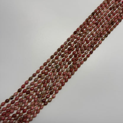 Thulite Faceted Barrel Shaped Gemstone Beads - (AA Quality)
