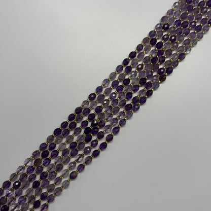 Amethyst Faceted Barrel Beads