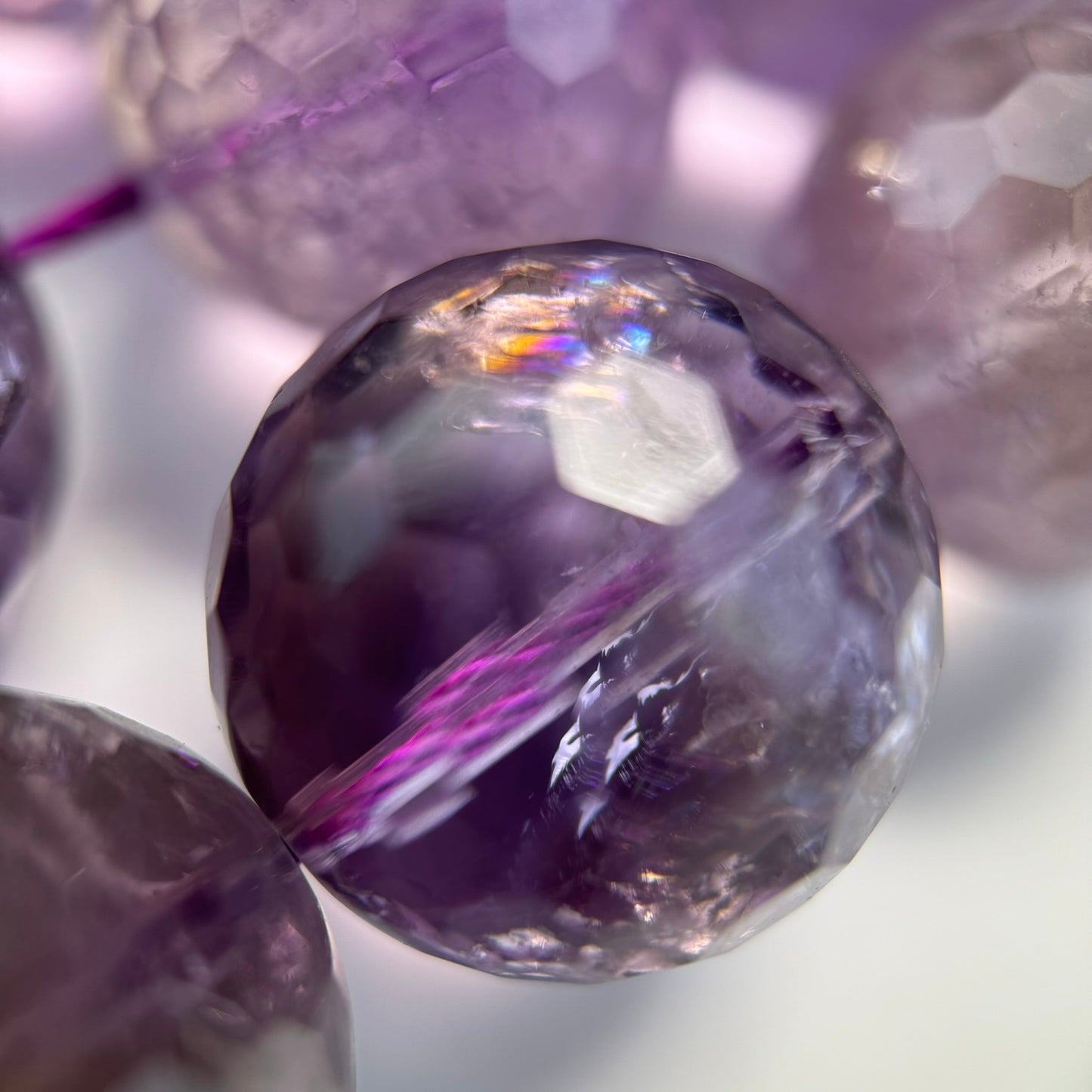 Natural Ametrine Faceted Round Gemstone Beads – Extremely Rare - (AAAAA Quality)