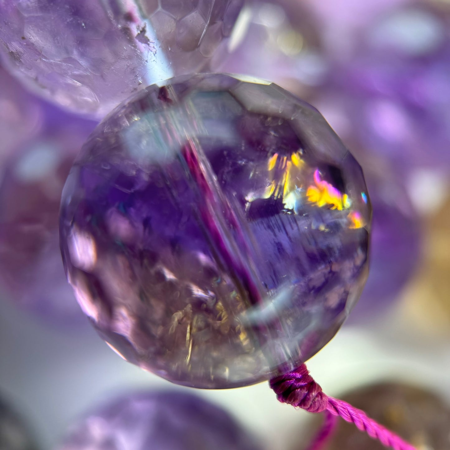 Natural Ametrine Faceted Round Gemstone Beads – Extremely Rare - (AAAAA Quality)