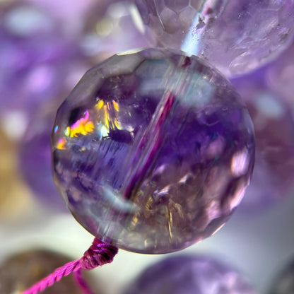 Natural Ametrine Faceted Round Gemstone Beads – Extremely Rare - (AAAAA Quality)