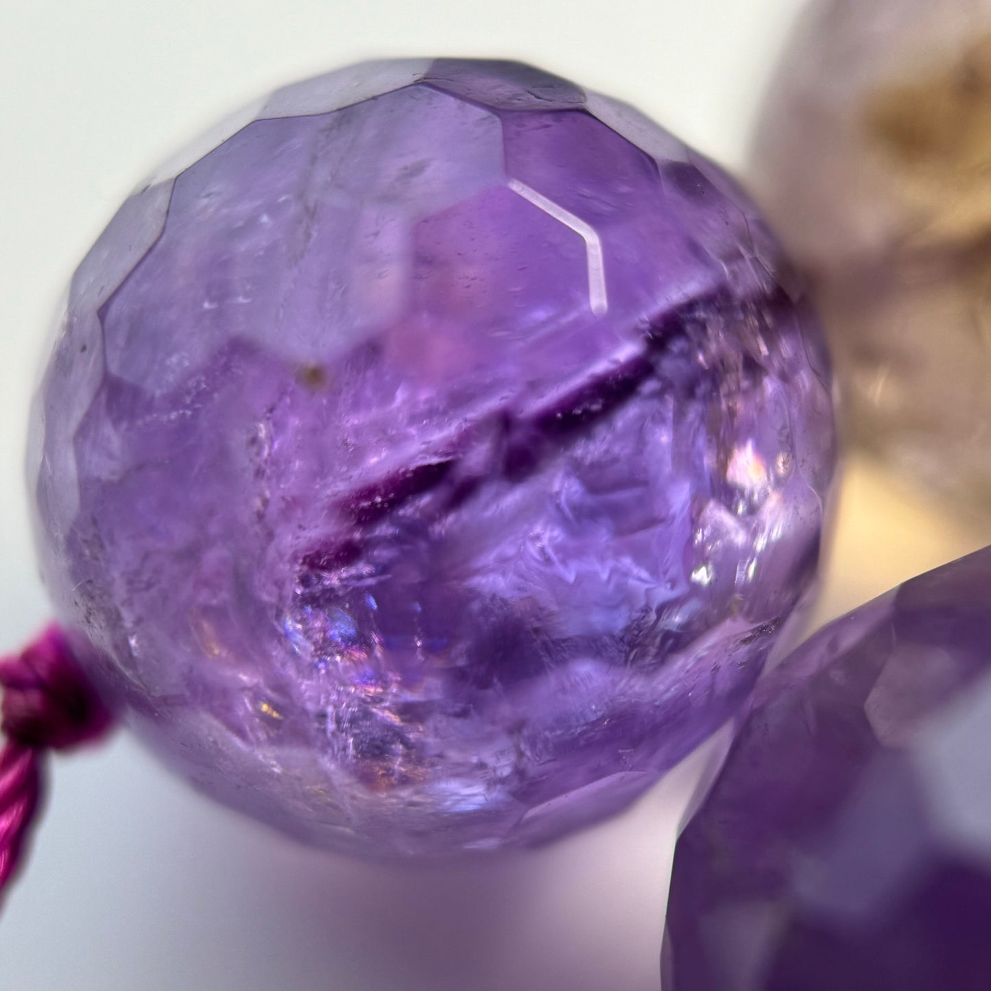 Natural Ametrine Faceted Round Gemstone Beads – Extremely Rare - (AAAAA Quality)